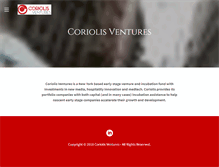 Tablet Screenshot of coriolisventures.com